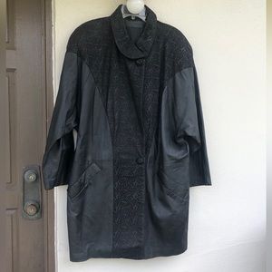 LEATHER TRENCHCOAT